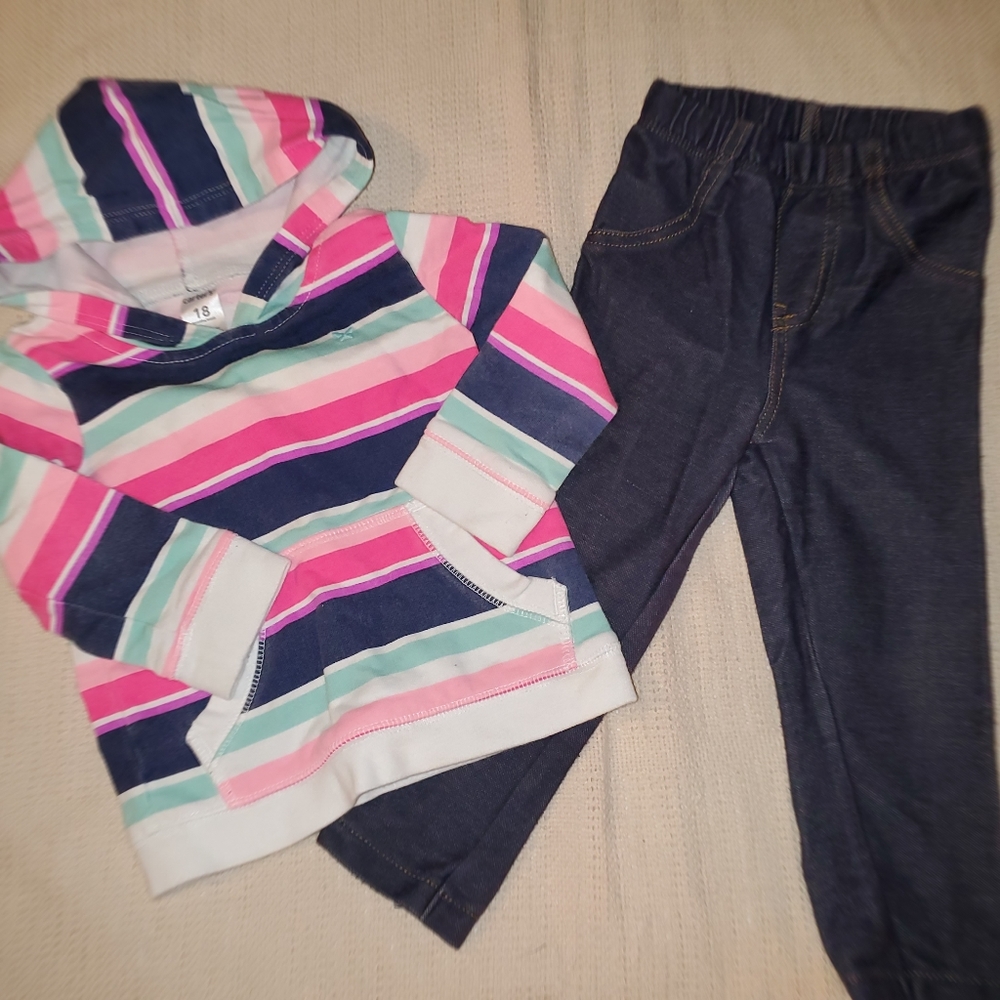 18m Carter's hoodie and leggings set